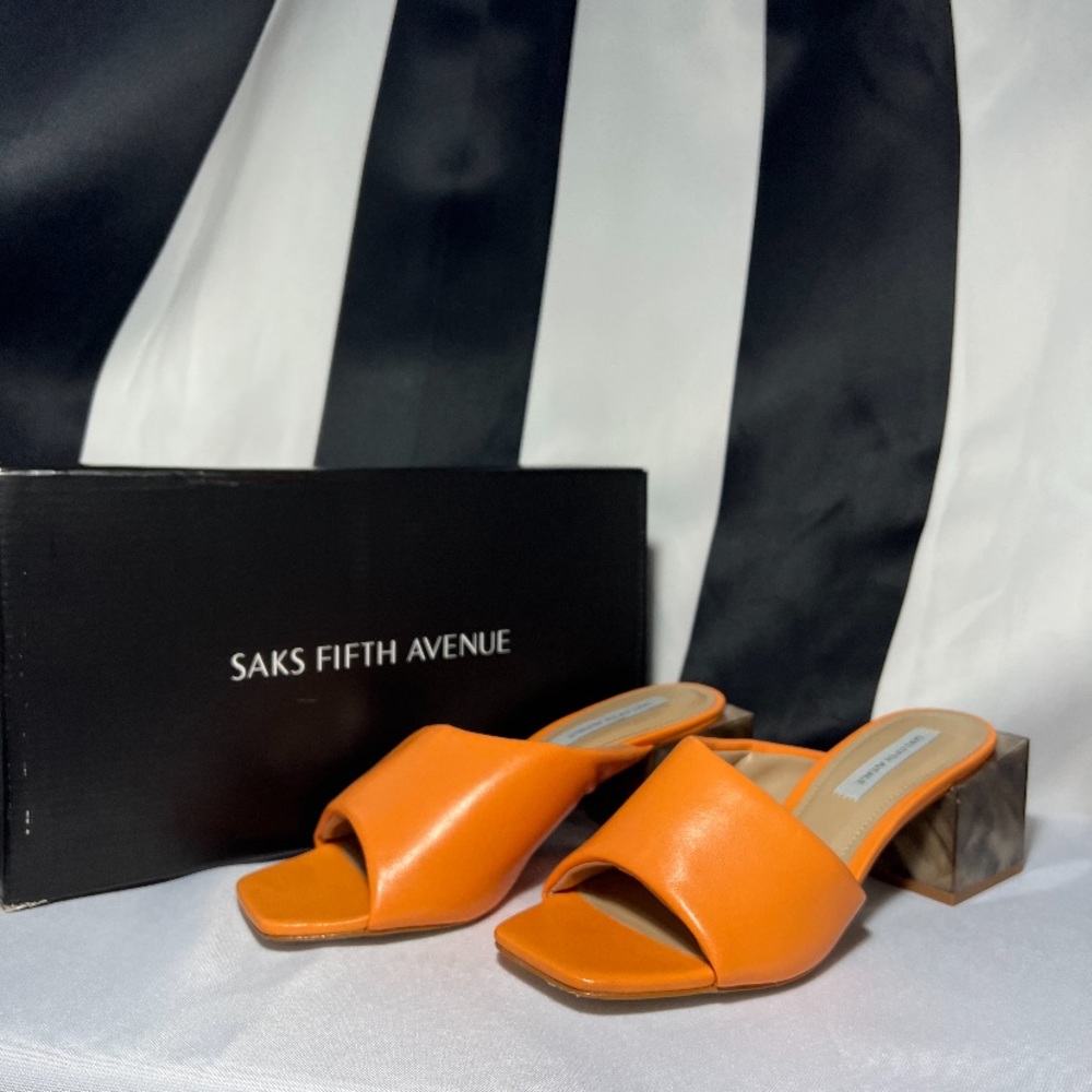 Orange Saks Fifth Avenue Heels size 6.5